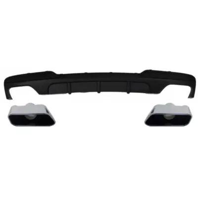 Diffusore Posteriore Doppio con Terminali Scarico per BMW Serie 5 F10 F11