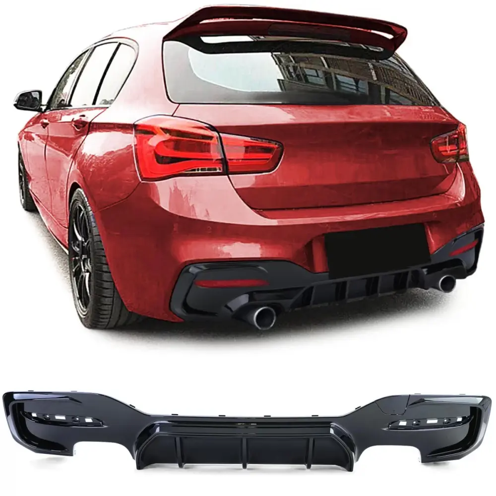 Diffusore Posteriore Duplex 4 Scarichi per BMW Serie 1 F20 M135 M140 15-19