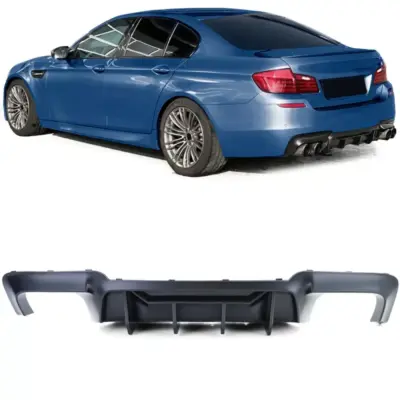Diffusore Posteriore Duplex Opaco per BMW Serie 5 F10 F11 550i M550D