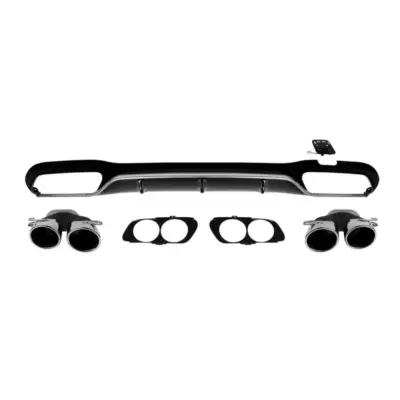 Diffusore Posteriore E53 con Terminali Cromati per Mercedes Classe E W213