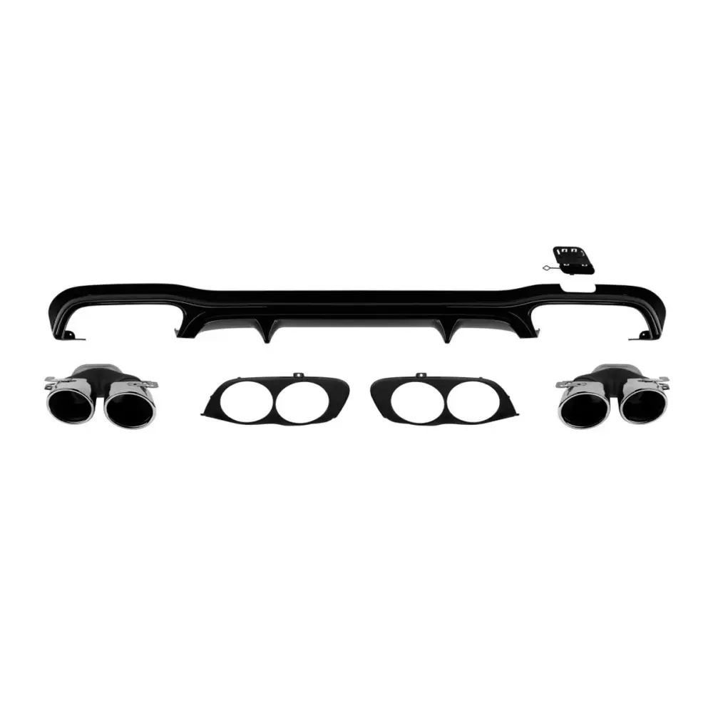 Diffusore Posteriore E53 GT con Terminali Cromati per Mercedes Classe E W213