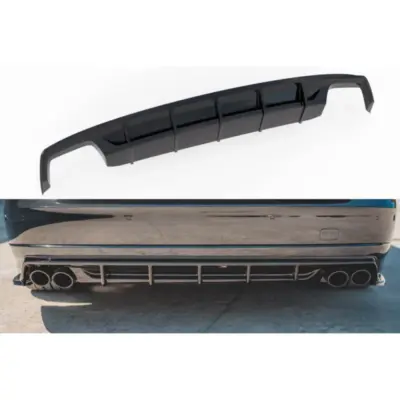 Diffusore Posteriore Nero Lucido per Audi A8 D4 2015-2017