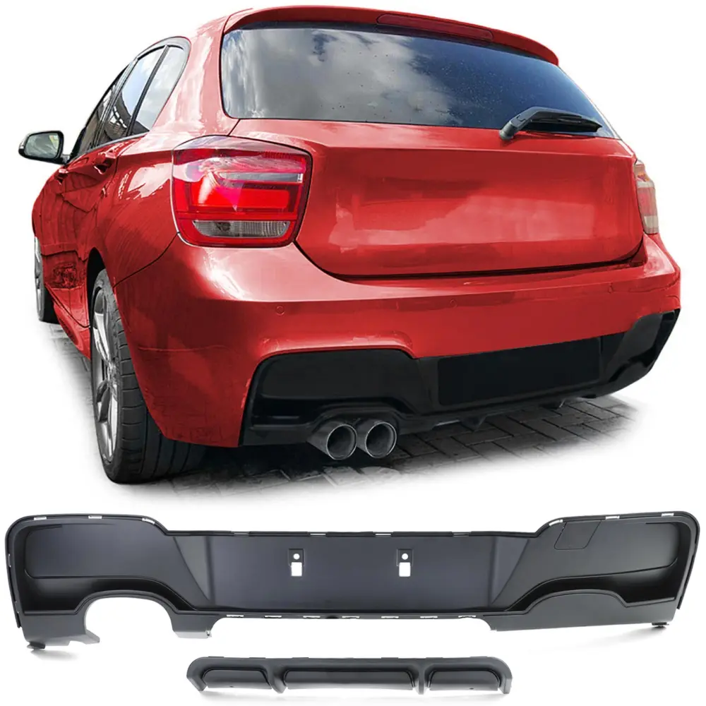 Diffusore Posteriore Nero Opaco per BMW Serie 1 F20 F21 120 125 11-15