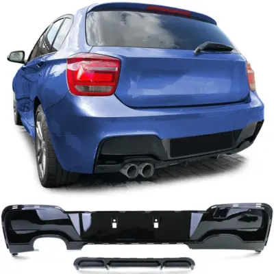 Diffusore Posteriore Performance Nero Lucido per BMW Serie 1 F20 F21 11-15
