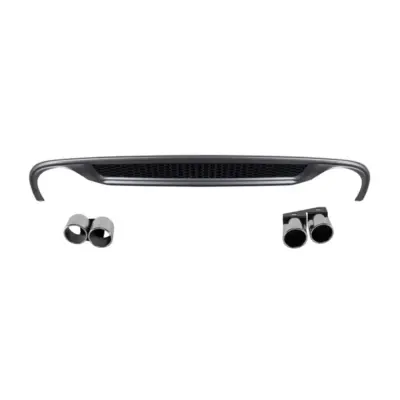 Diffusore Posteriore S-line con Terminali Cromati per Audi A4 2012-2015