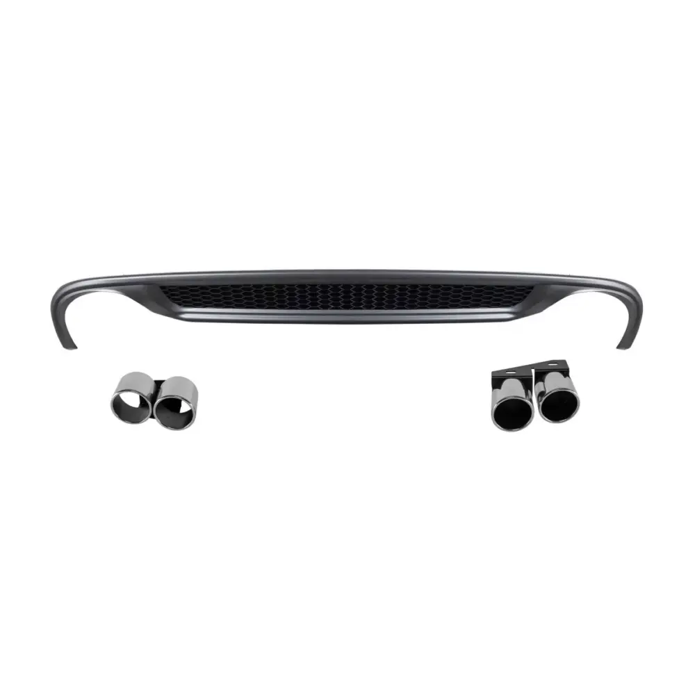 Diffusore Posteriore S-line con Terminali Cromati per Audi A4 2012-2015