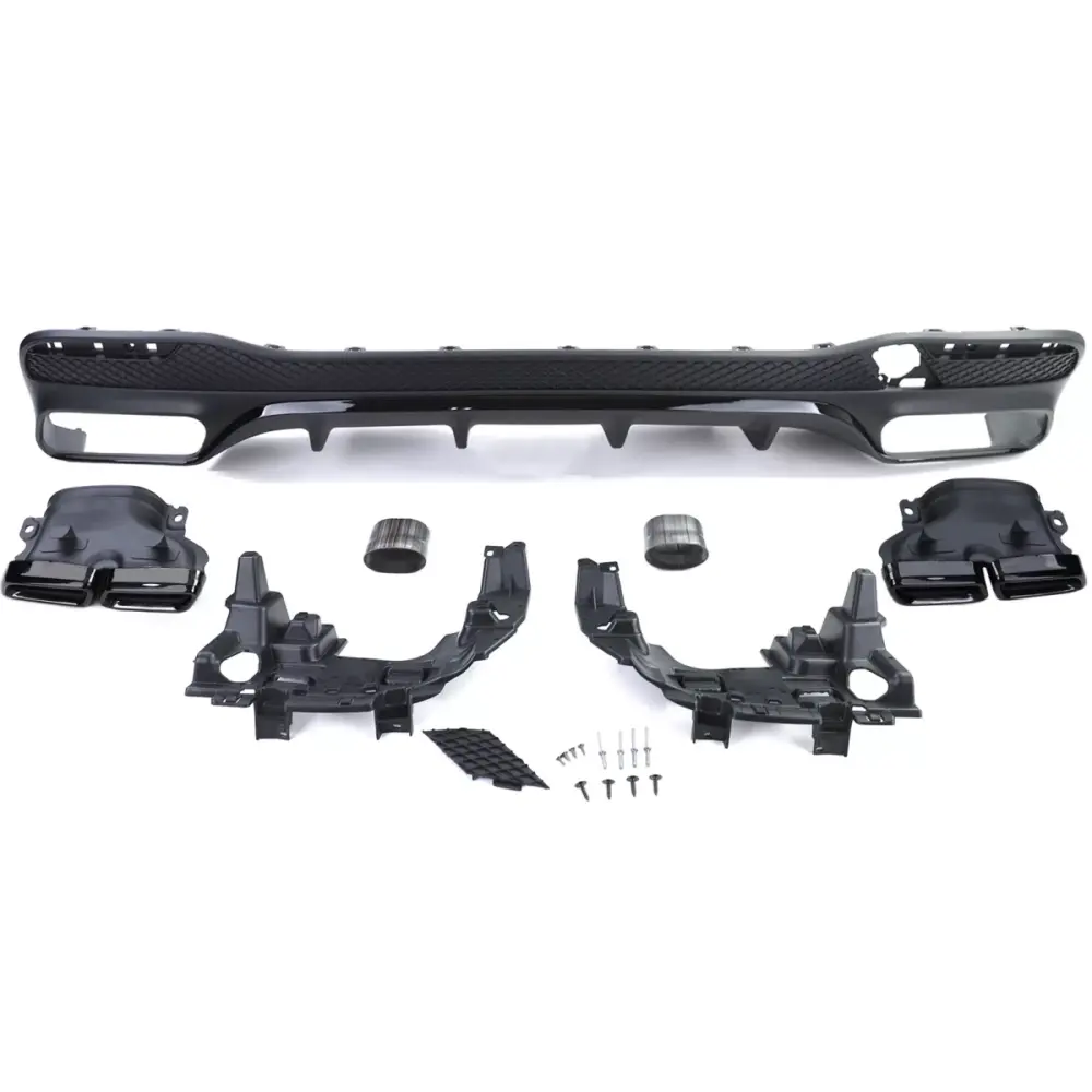 Diffusore Posteriore Sport con Terminali Neri per Mercedes GLE W166 15-18