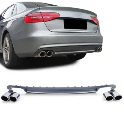 Diffusore Posteriore Sport con Terminali per Audi A4 B8 Berlina Avant 07-11