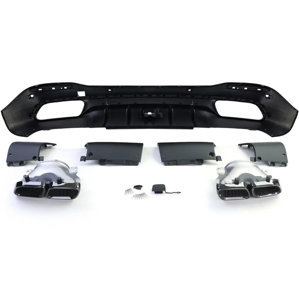 Diffusore Posteriore Sportivo con Doppio Terminale Nero per Mercedes GLE V167