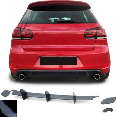 Diffusore Posteriore Sportivo Nero Lucido per Volkswagen Golf 6 GTI 2008-2013