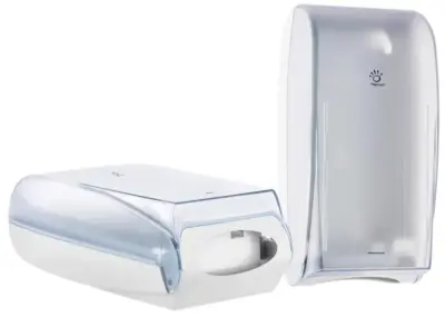 Dispenser tovaglioli interfogliati da banco e parete in plastica resistente