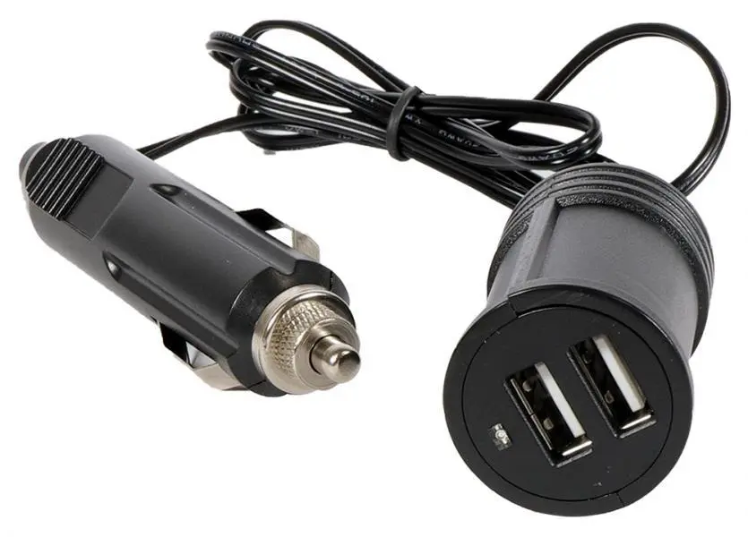 Doppia presa USB con prolunga cavo 1 metro accessorio alimentazione ricarica