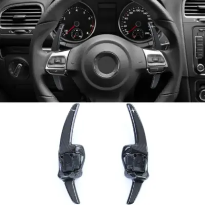 Echt Carbon Paddles di Ricambio Set per Volkswagen Golf 6 (2008-2012)