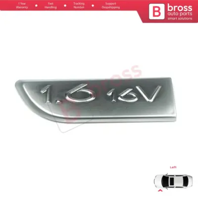 Emblema Cromato 1.6 16v Anteriore Sinistro per Renault Megane MK2 Scenic MK2