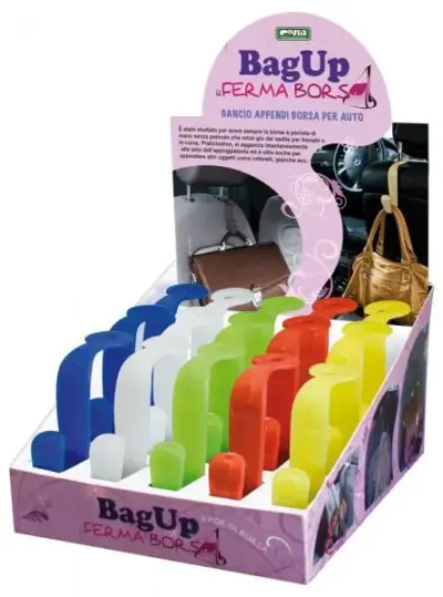 Espositore da banco portaborse 15 pezzi supporto organizer accessori bagagli
