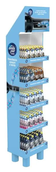 Espositore da terra deodoranti auto assortiti vari profumi confezioni multiple