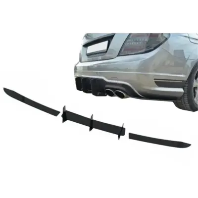 Estensione Paraurti Posteriore Diffusore Nero Lucido per Mercedes Classe C W204