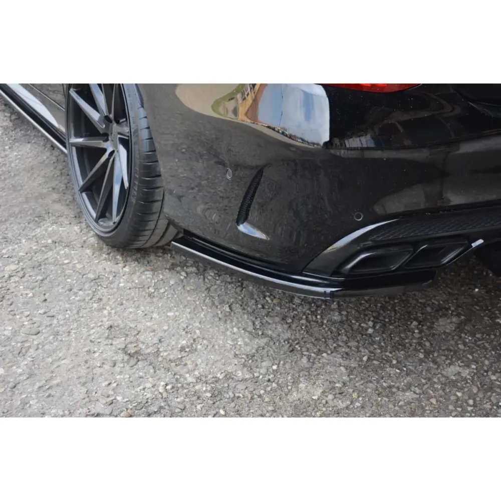 Estensioni Laterali Posteriori Paraurti Mercedes C43 W205 2016-2018 Nero Lucido