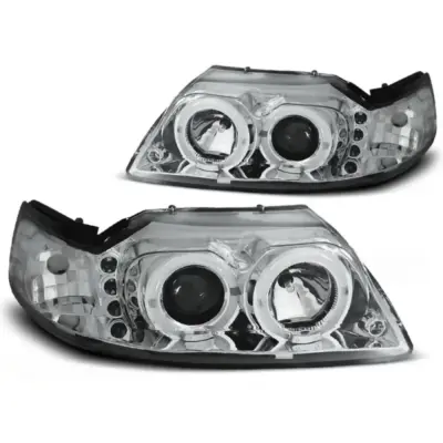 Fanale Angel Eyes Cromato Anteriore Ford Mustang 98-04