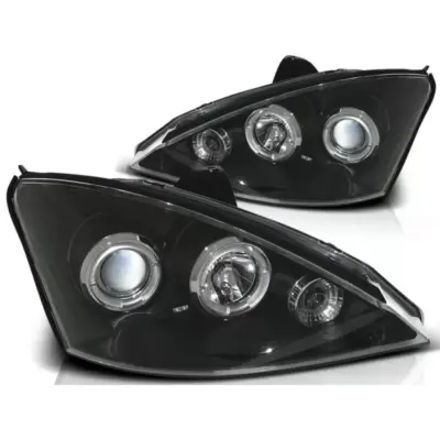 Fanale Anteriore Angel Eyes Nero per Ford Focus 10.98-10.01