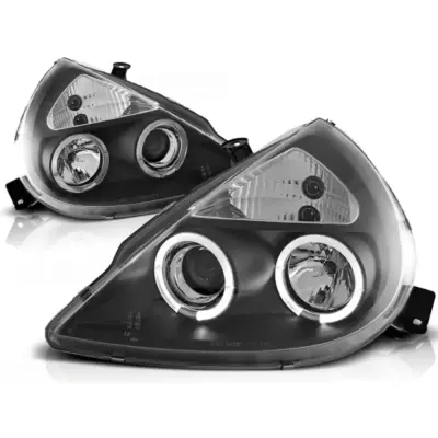 Fanale Anteriore Angel Eyes Nero per Ford Ka 11.96-08