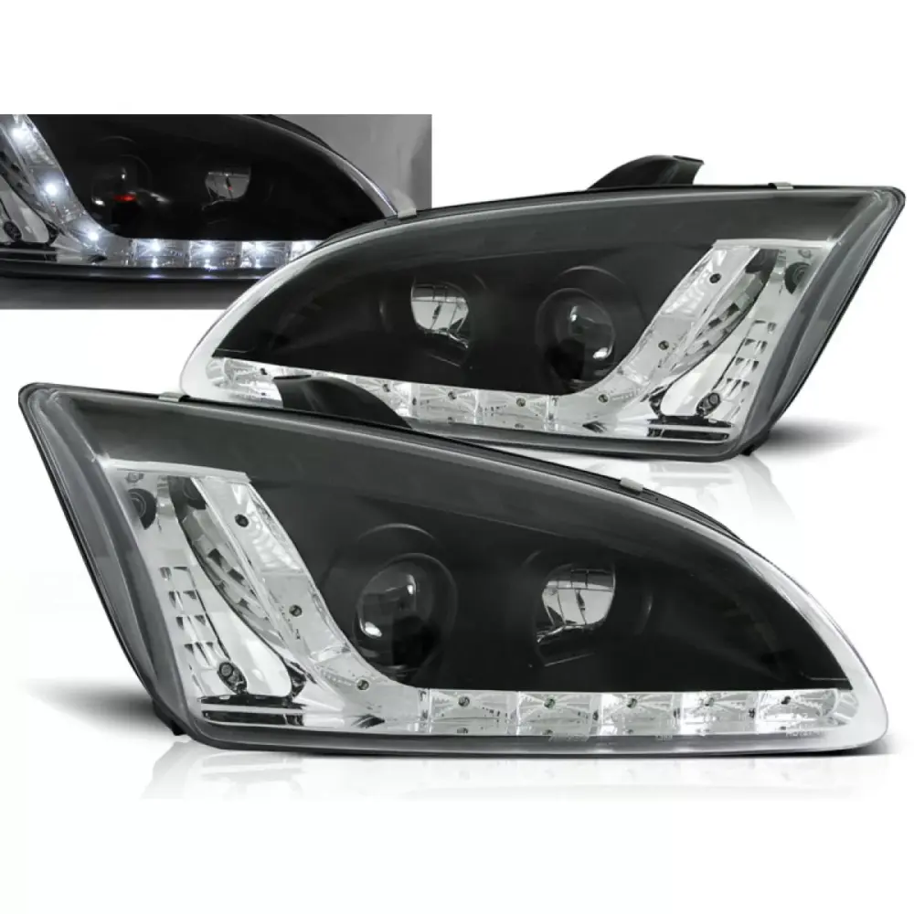 Fanale Daylight Nero Anteriore Ford Focus Ii 09.04-01.08