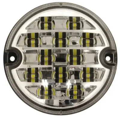 Fanale luce retromarcia led trasparente 12-24V 95 mm accessorio veicolo