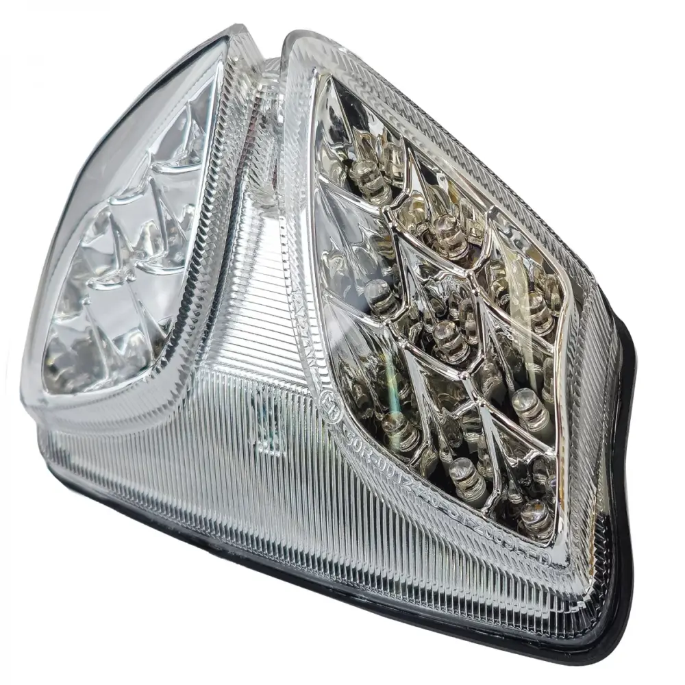Fanale Posteriore LED Cromato Vetro Trasparente per Suzuki Gsx-r 600 750 1000