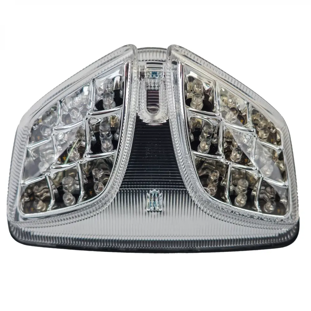 Fanale Posteriore LED Cromato Vetro Trasparente per Suzuki Gsx-r 600 750 1000