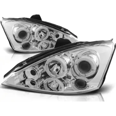 Fanali Angel Eyes Cromati per Ford Focus 10.98-10.01