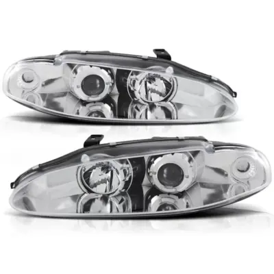Fanali Angel Eyes Cromati per Mitsubishi Eclipse 06.95-96