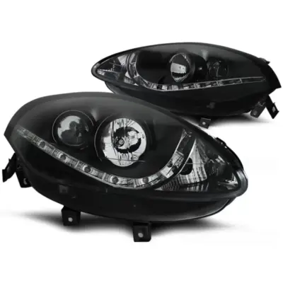 Fanali Daylight Neri Anteriori per Fiat Bravo Ii 07-15
