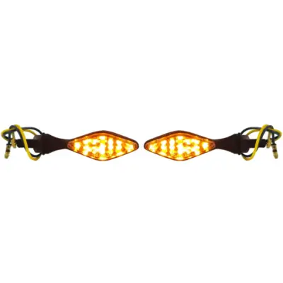 Fanali Frecce LED Mini Nere con Omologazione E-mark per Moto