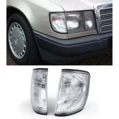 Fanali Indicatori Bianchi Anteriori Coppia per Mercedes Classe E W124 C124 S124