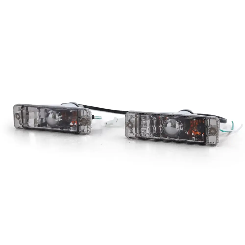 Fanali Indicatori Trasparenti con Luce Parcheggio Nero Fumé per VW Golf 1 2