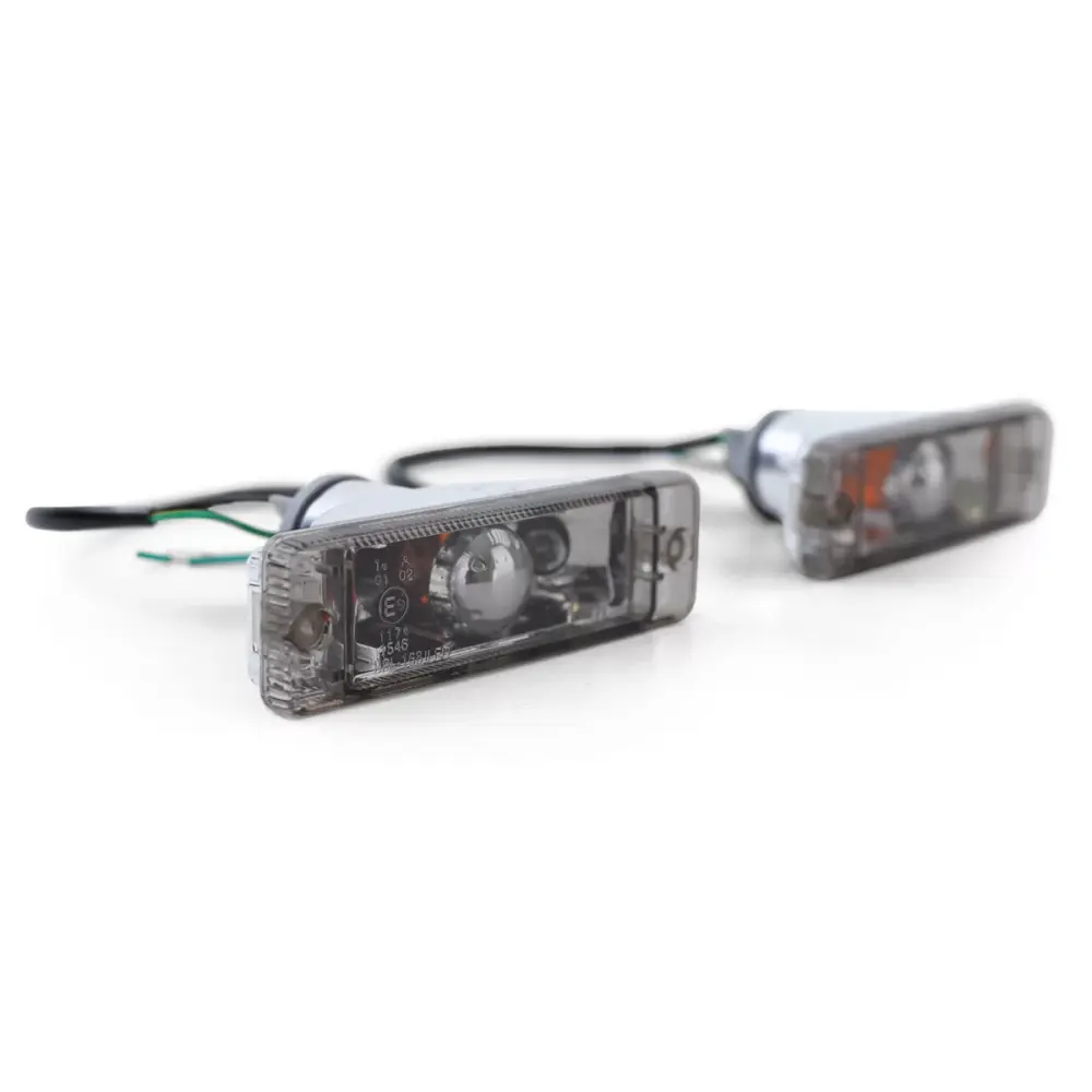Fanali Indicatori Trasparenti con Luce Parcheggio Nero Fumé per VW Golf 1 2