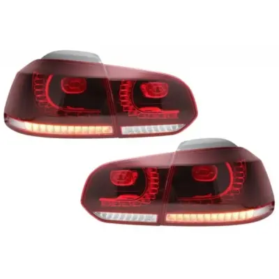 Fanali Posteriori Full LED Rosso Cherry per Volkswagen Golf 6 Vi 2008-2013