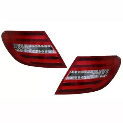 Fanali Posteriori LED Bar Facelift Rosso/cristallo per Mercedes Classe C W204