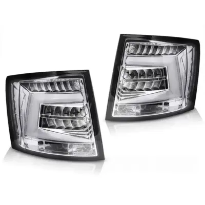 Fanali Posteriori LED con Base Cromata Dx e Sx per Skoda Octavia Combi 2016-2020