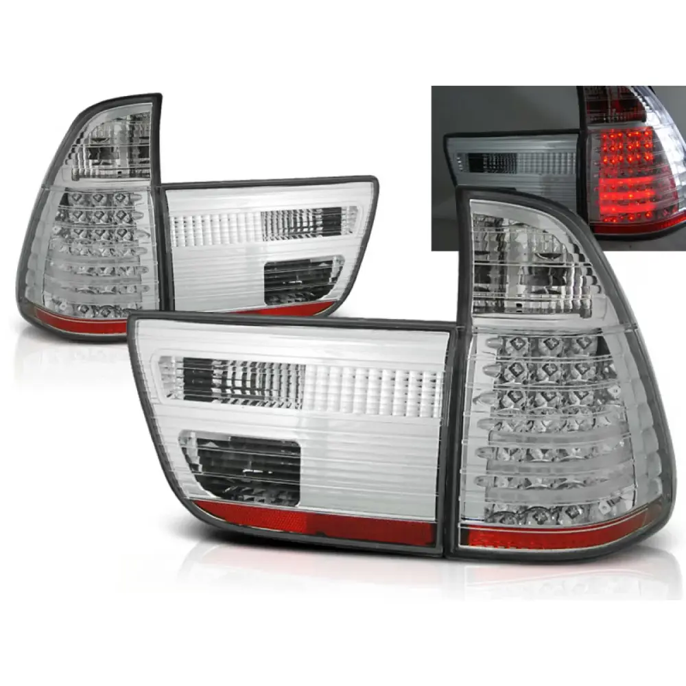 Fanali Posteriori LED Cromati per BMW X5 E53 09.99-10.03