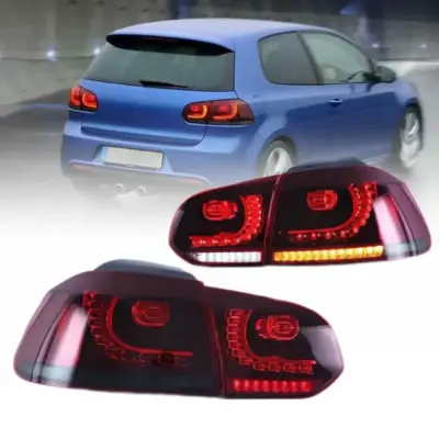 Fanali Posteriori LED Full Dinamiche Rosso Bianco per Volkswagen Golf Vi 08-12