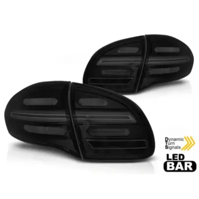 Fanali Posteriori LED Neri Fumé Dx e Sx per Porsche Cayenne 2010-2015