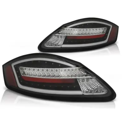 Fanali Posteriori LED Neri Sequenziali per Porsche Boxster Cayman 987 05-08