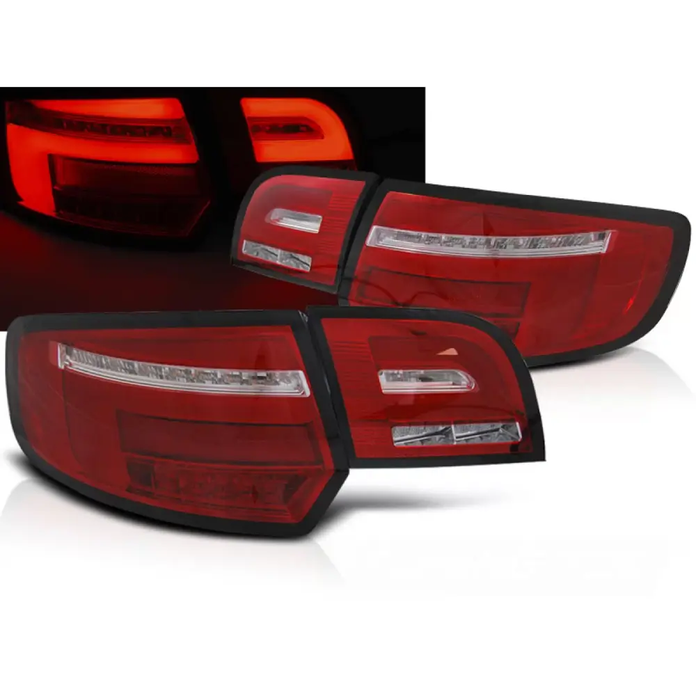 Fanali Posteriori LED Rossi Bianchi Sequenziali per Audi A3 8P 5D 08-12
