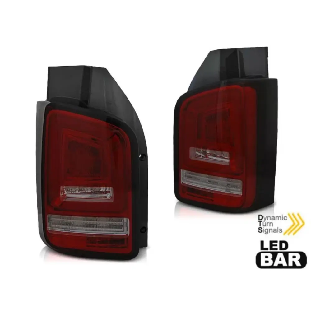 Fanali Posteriori LED Rossi Fumé Dx e Sx per Volkswagen Transporter T6