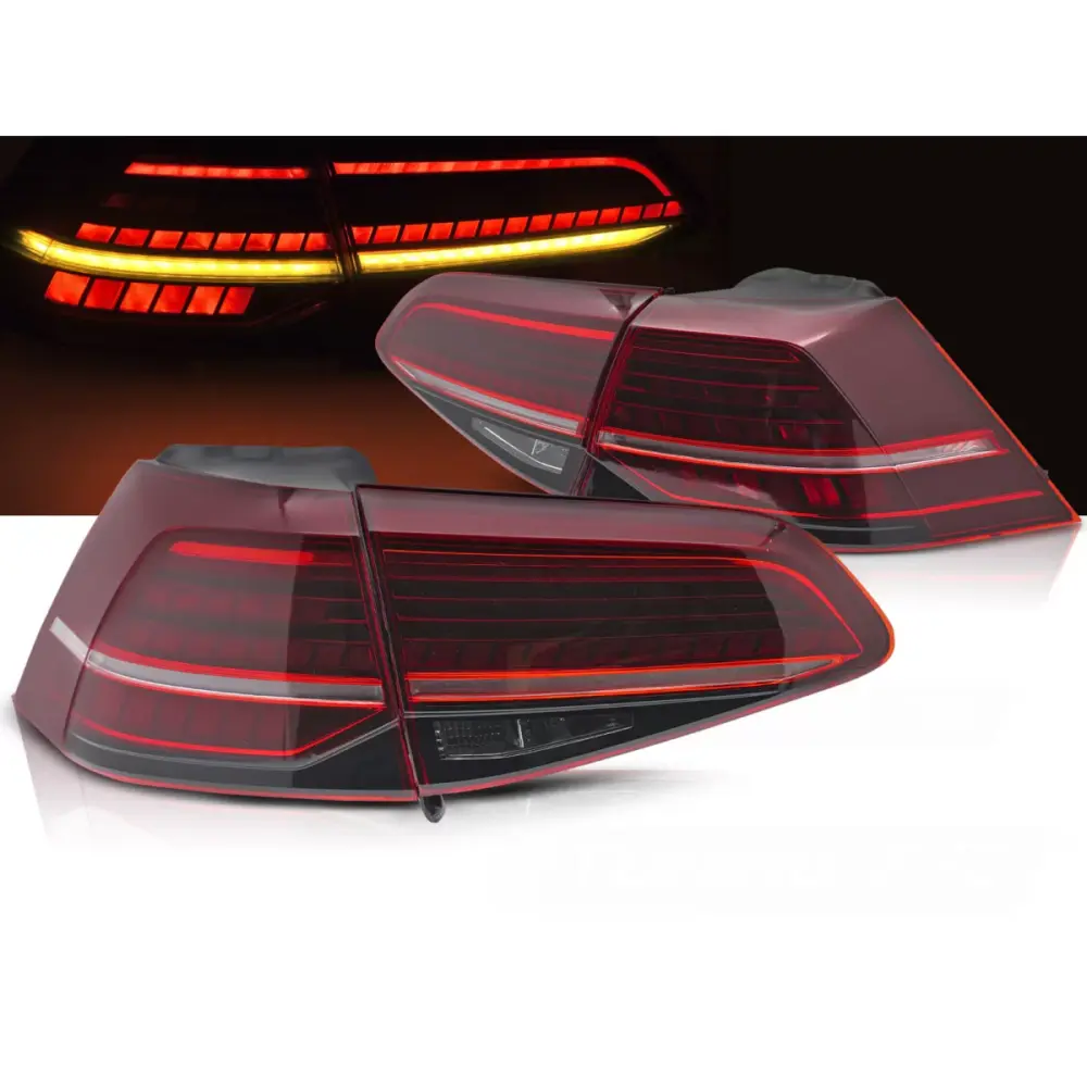Fanali Posteriori LED Rossi Sequenziali per Volkswagen Golf 7 13-19
