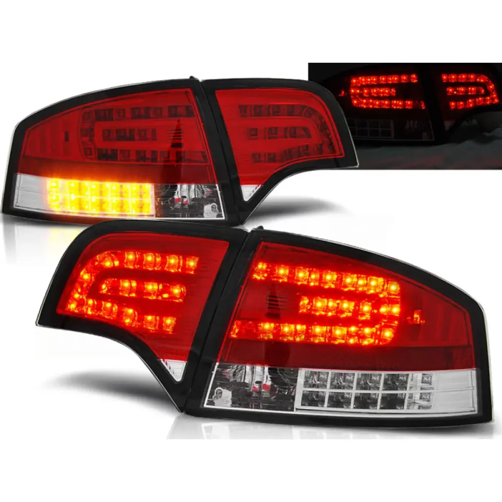 Fanali Posteriori LED Rosso Bianco per Audi A4 B7 Berlina 11.04-03.08