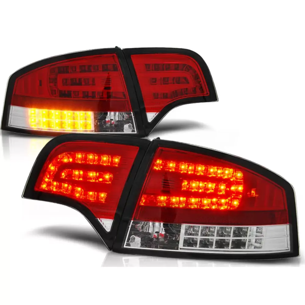 Fanali Posteriori LED Rosso Bianco per Audi A4 B7 Berlina 11.04-03.08