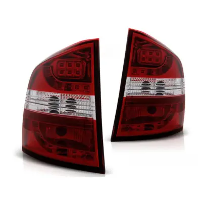 Fanali Posteriori LED Rosso Bianco per Skoda Octavia Ii Kombi 04-12