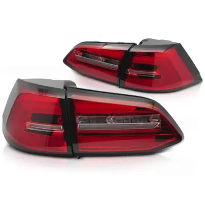 Fanali Posteriori LED Rosso Bianco Sequenziali per Volkswagen Golf 7 17-19 Sw